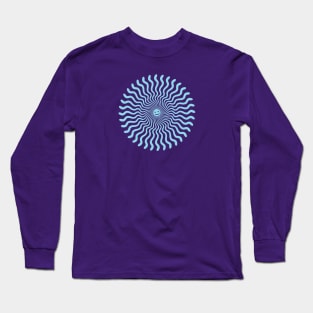 Sun ray with a smile, in blue.  Long Sleeve T-Shirt